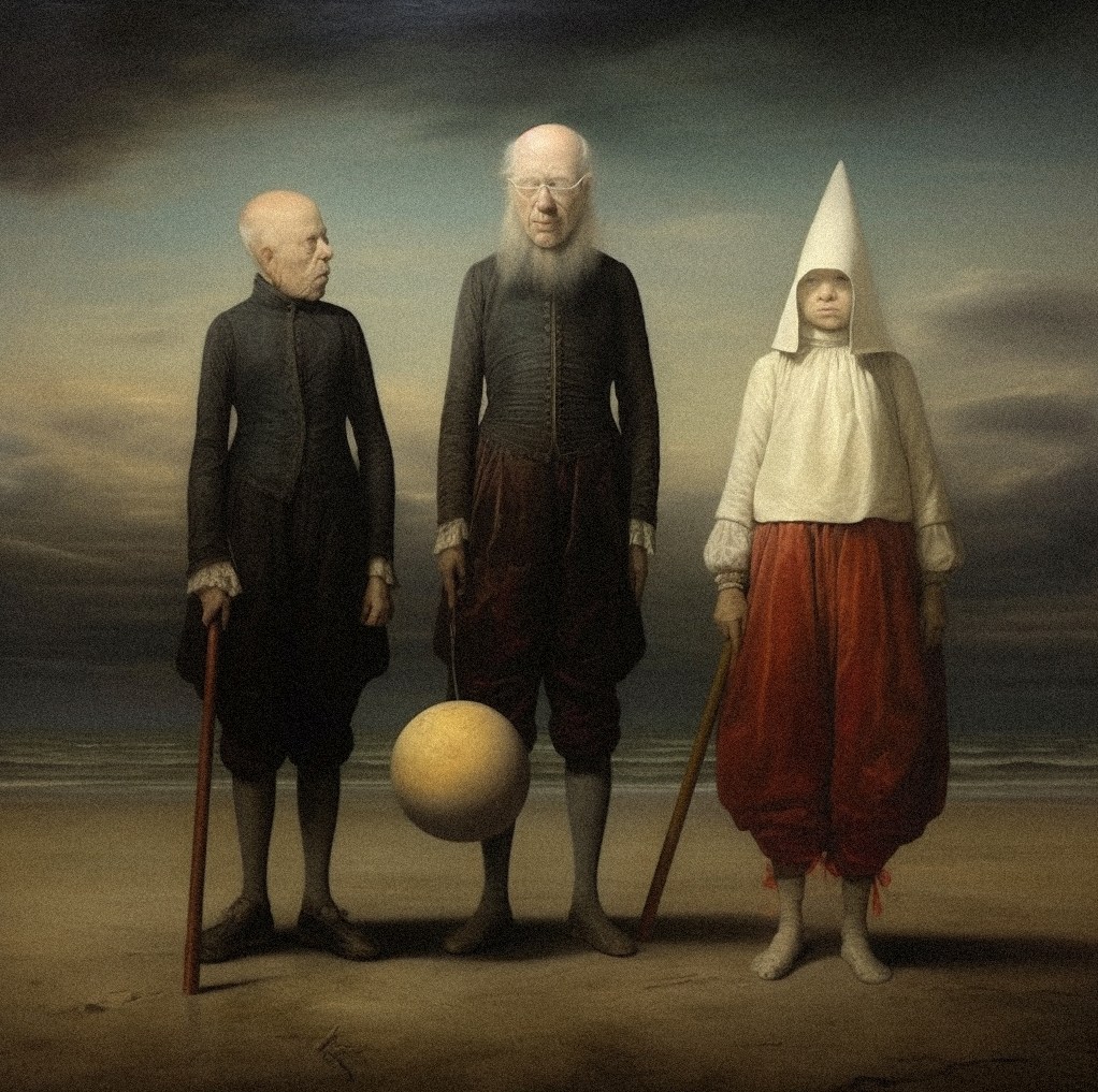 candiman_three_gracias_in_style_of_Odd_Nerdrum_on_the_beach_202dbbea-a501-4b64-8251-70bc53beaef3